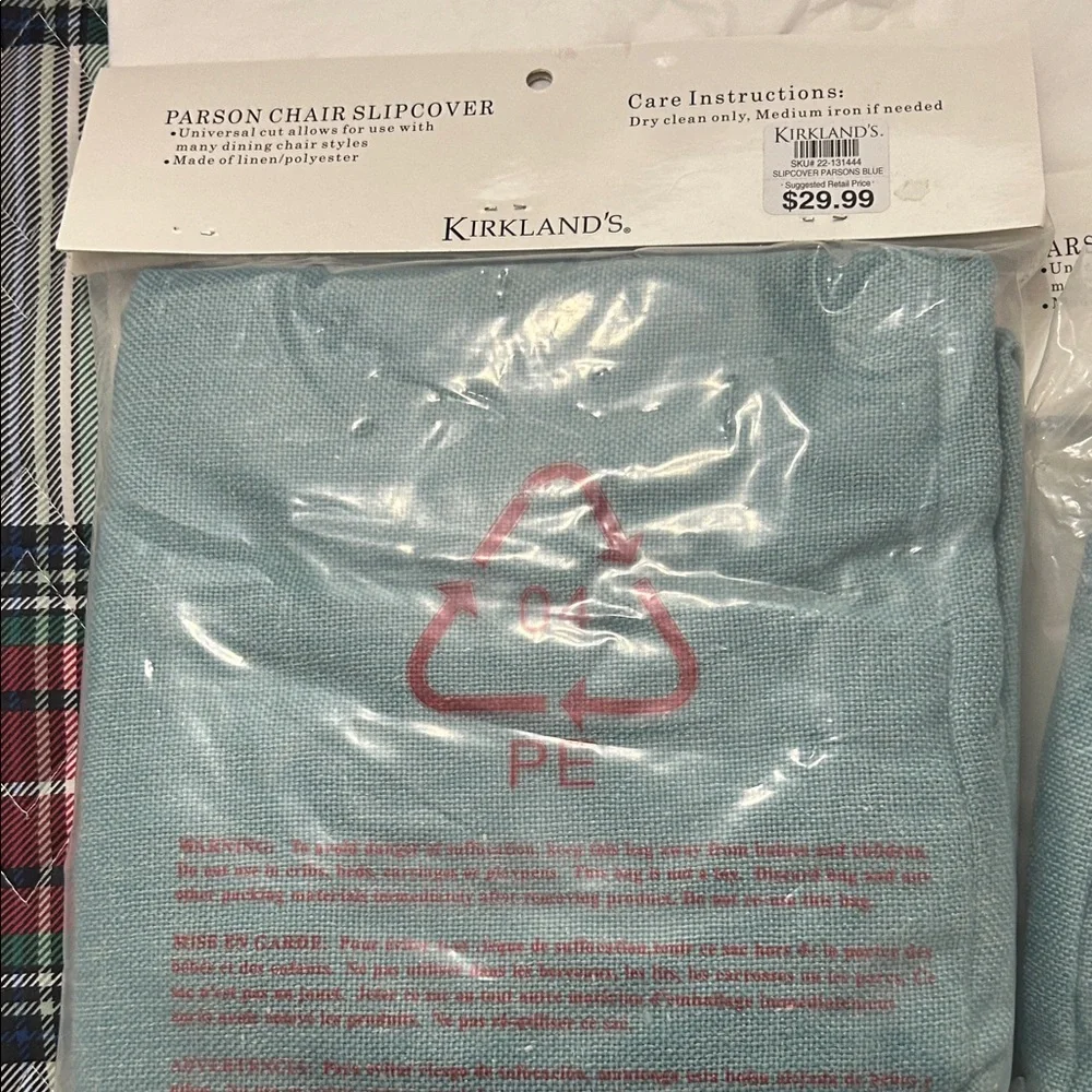 Kirkland's Parson Blue Chair Covers